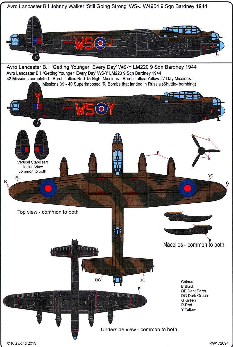Kits World Decals 1/72 AVRO LANCASTER Still Going Strong & Getting